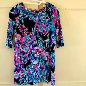 Lilly Pulitzer girls velour shift dress , size L 8/10